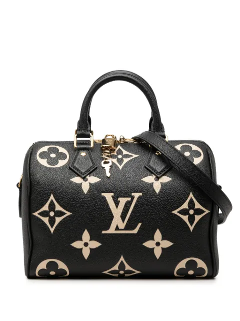 Louis Vuitton Pre-Owned 2021-2026 Bicolor Monogram Empreinte Giant Speedy Bandouliere 25 satchel Black COM3M2CCKL4ED14G