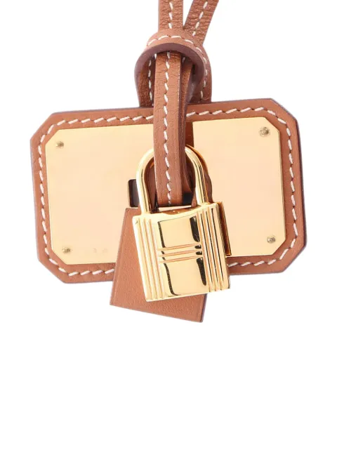 Hermès Pre-Owned 2020 Gold Plated and Swift O Kelly Pendant Necklace GM costume necklace Brown 8ZOXKC62KP55M42R