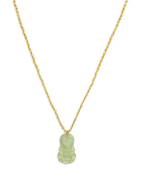 Madison jade Buddha-medallion necklace Gold MBHJ1
