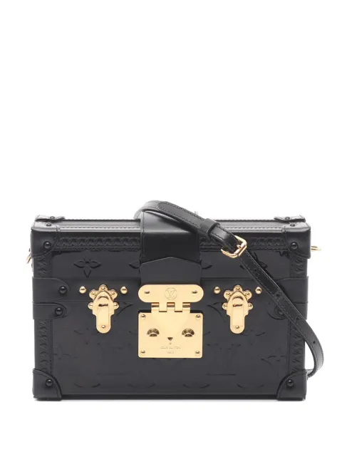 Louis Vuitton Pre-Owned 2019 Monogram Vernis Petite Malle crossbody bag Black XJYBOP3PZGGE31TD