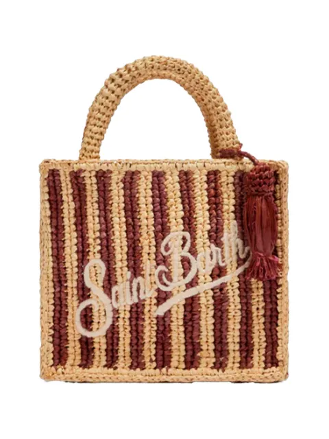 MC2 Saint Barth striped embroidered tote bag Neutrals VAMI00400406L