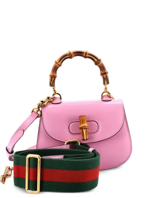 Gucci Pre-Owned Bamboo 1947 Top Handle Bag Leather Mini shoulder bag Pink 2S26HOPRMS678Z7N