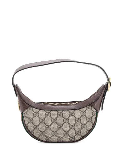Gucci Pre-Owned Ophidia Half Moon Bag GG Coated Canvas Mini hobo bag Brown W0PMYTH5U4Q6E81W