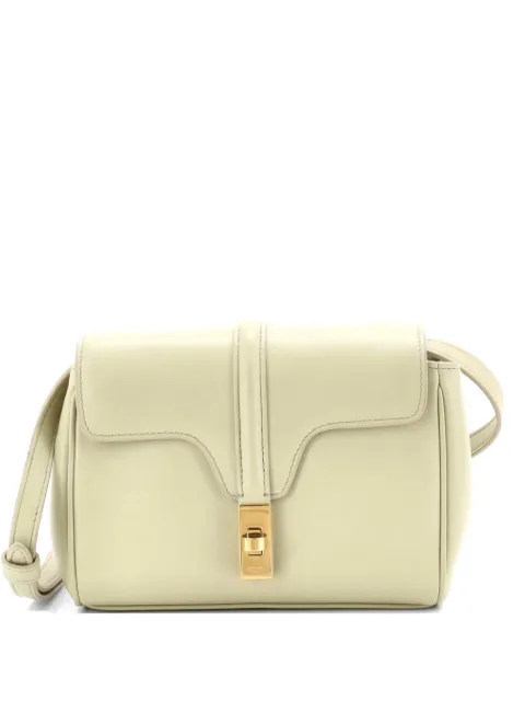 Celine Pre-Owned Soft 16 Bag Smooth Calfskin Mini crossbody bag Green MWT0ZVOPRG65UPYK