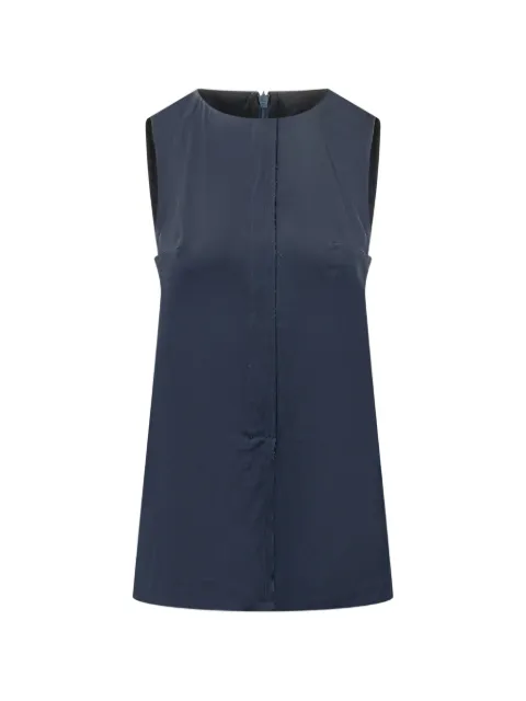 The Seafarer raw-edge sleeveless top Blue SWC0109TVS0008