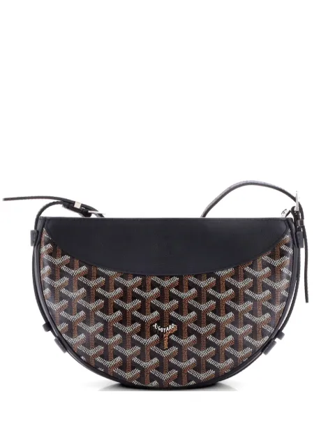 Goyard Pre-Owned Hirondelle Coated Canvas and Leather shoulder bag Black 03T1HM95ZB7WVXHY