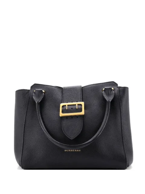 Burberry Pre-Owned Buckle Leather Medium tote bag Black T3IAPTK8TLIUMCDW