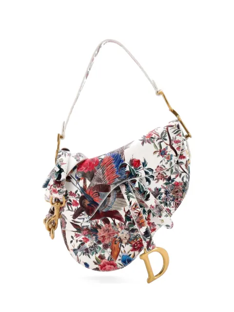 Christian Dior Pre-Owned Saddle Handbag with Strap Printed Leather Medium shoulder bag Multicolour OLKAMPPBAPSYGMLZ