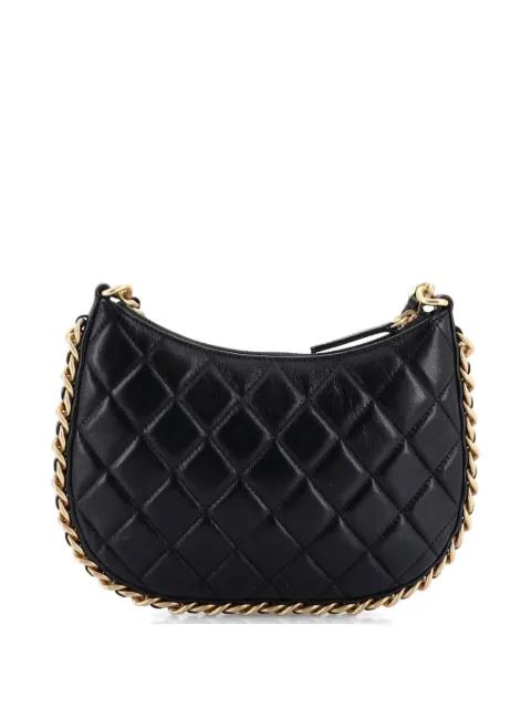 CHANEL Pre-Owned CC Chain Around Quilted Lambskin hobo bag Black XLJ7839O1AG2F2LD