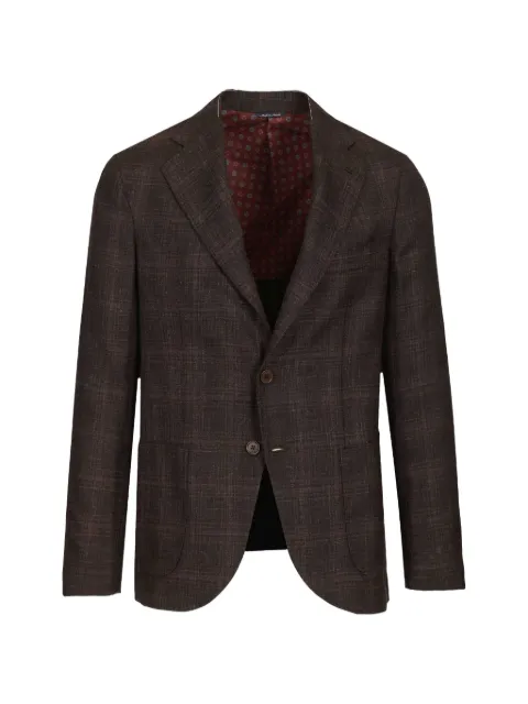 Al Duca D’Aosta 1902 checked single-breasted blazer Brown SALINA