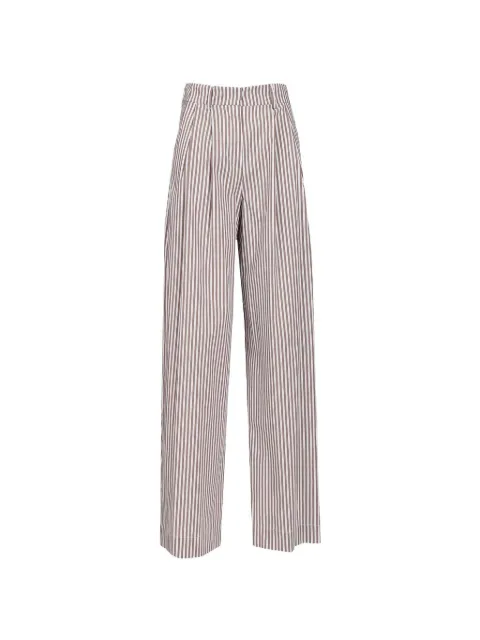 Al Duca D’Aosta 1902 striped pleated trousers Neutrals 2974B