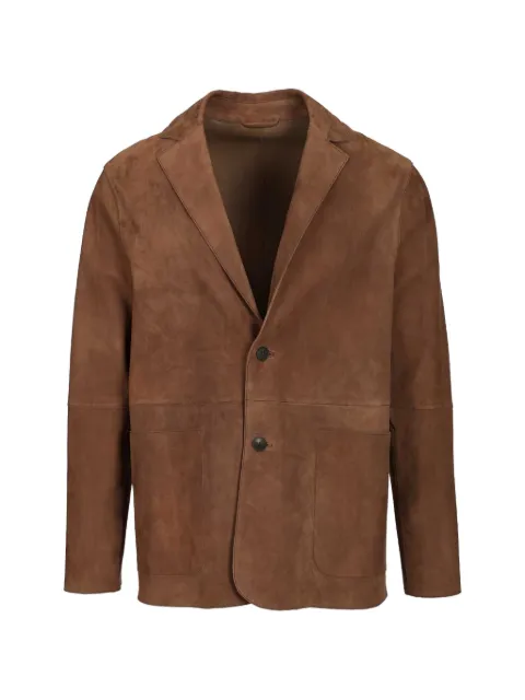 Al Duca D’Aosta 1902 single-breasted suede blazer Brown BRISBANELUX