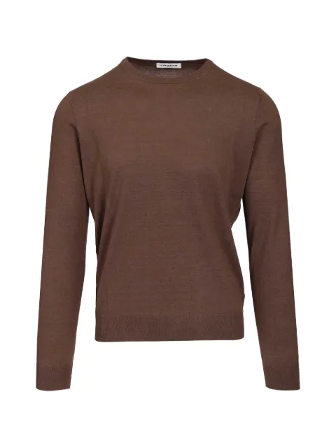 Al Duca D’Aosta 1902 ribbed-trim long-sleeve T-shirt Brown HE266G262