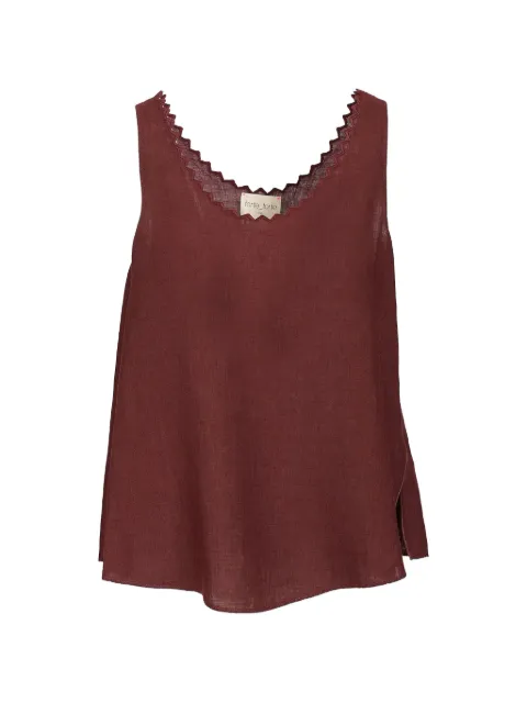 Forte Forte embroidered scalloped-edge blouse Brown 14830