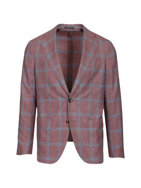 Al Duca D’Aosta 1902 checked single-breasted blazer Red F74QJ0664700