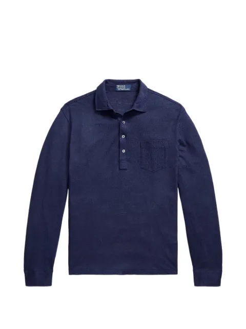 Polo Ralph Lauren long-sleeve linen polo shirt Blue 100049797