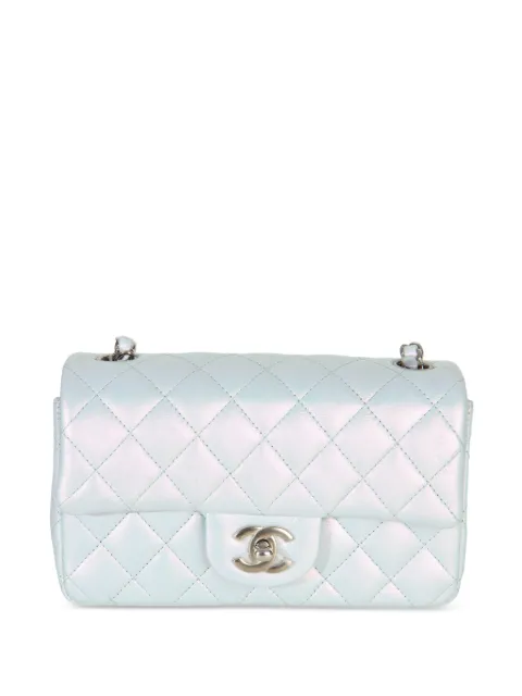 CHANEL Pre-Owned 2021-2025 mini Flap shoulder bag Blue 153476