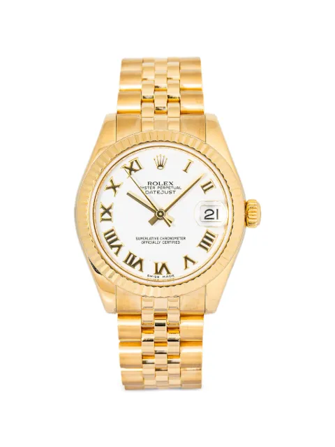 Rolex Datejust fluted bezel 31mm watch White 178278