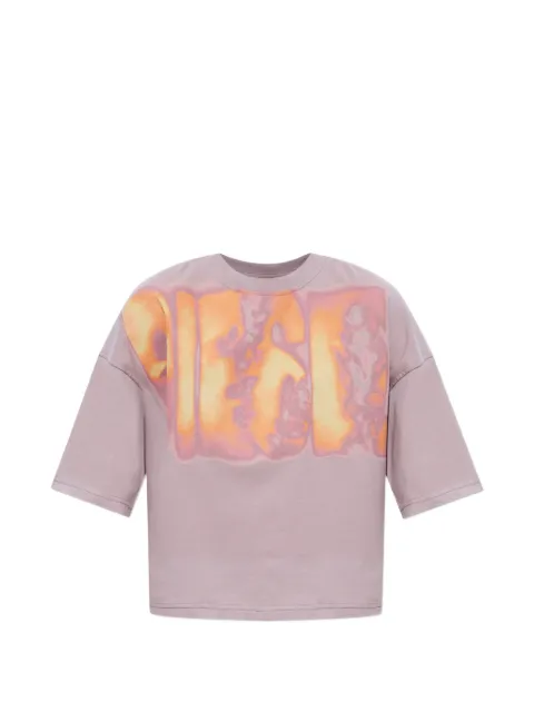 Diesel T-Cropyn-Aa1 logo-print cropped T-shirt Purple A240890JMBD