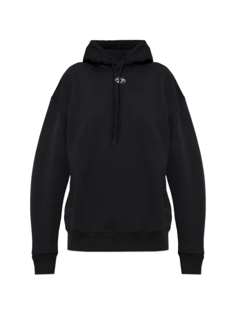 Diesel F-Buxt-Hood-Ood logo-plaque drawstring hoodie Black A239310BKBW