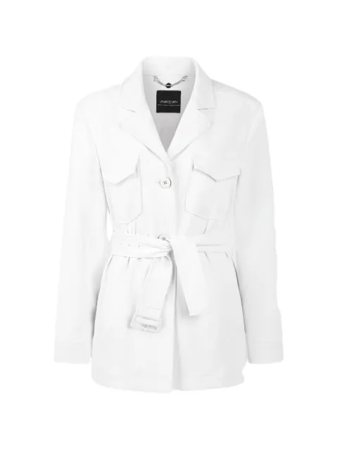 MARCCAIN Caban belted cargo-pocket jacket White AC3119W03