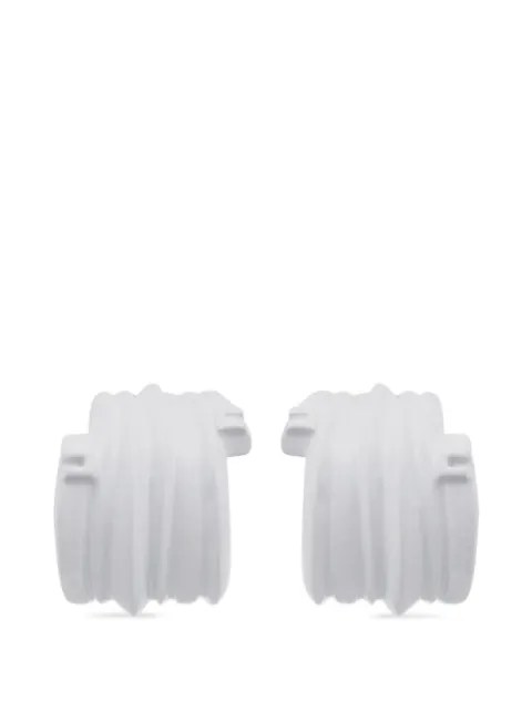 Elisabetta Franchi earrings with micro logo details White OR02A63E2