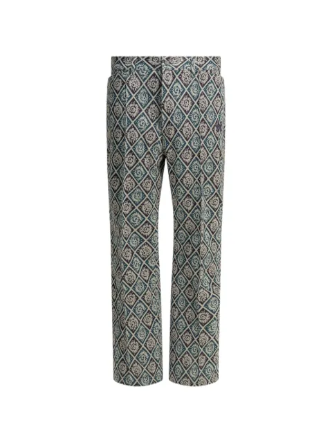 Needles geometric-pattern wide-leg trousers Neutrals SX401ABLUEPURPLE