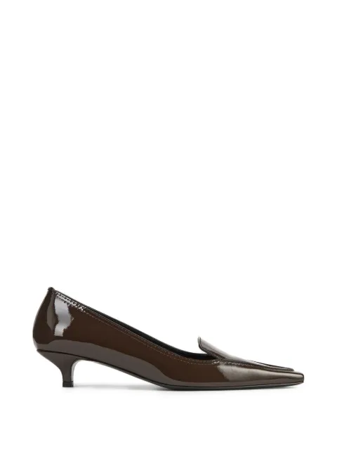 TOTEME patent-leather pointed-toe pumps Brown 261WAS0305LE0091