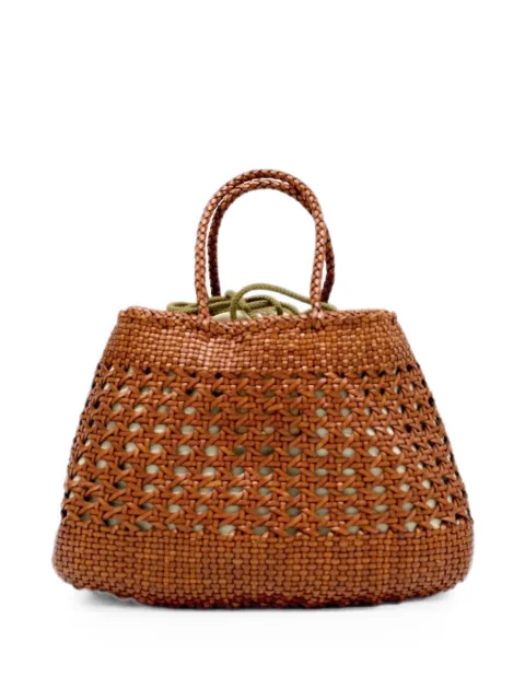 Donna Karan woven leather shoulder bag Brown 8881