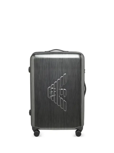 Emporio Armani logo-embossed suitcase Grey EM001931AF1