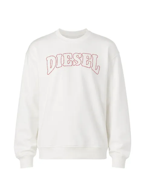 Diesel logo-embroidered crew-neck sweatshirt White A209790BMBJ