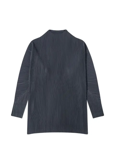 Homme Plissé Issey Miyake plissé-effect long-sleeve T-shirt Grey HP38JK123
