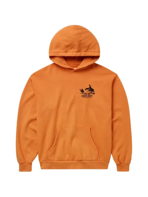 One Of These Days Round Up graphic-print hoodie Orange 01D04042