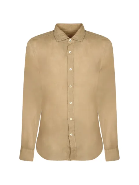 120% Lino classic-collar curved-hem shirt Neutrals 33ALIM13110000115