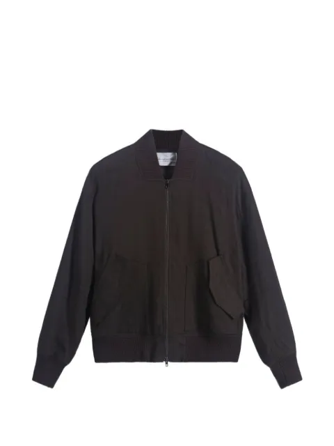 Roberto Collina zip-up bomber jacket Brown 261MYA57077