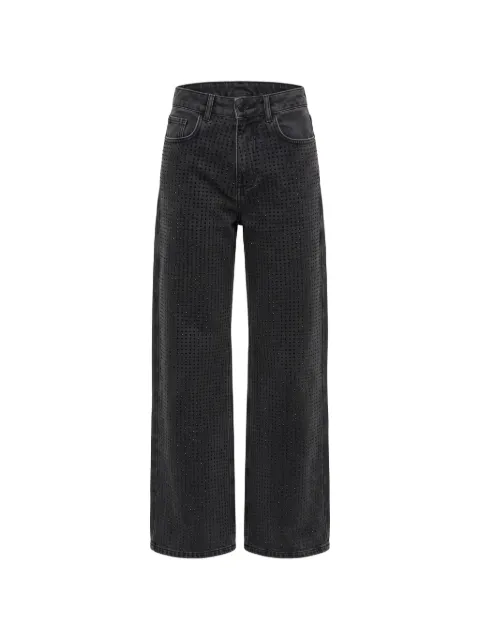 Benetton embellished wide-leg jeans Grey 4YDCDE02Y