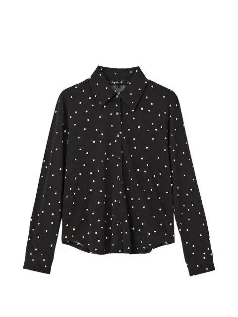 agnès b. polka dot long-sleeve shirt Black FS21JKD9