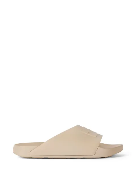 Givenchy Label logo-patch slides Neutrals BH302MH1XZ
