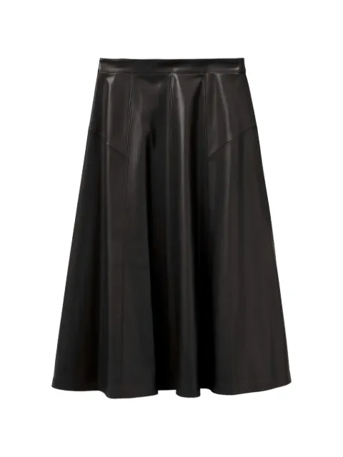 Benetton high-waisted A-line midi skirt Black 4M3CD0059