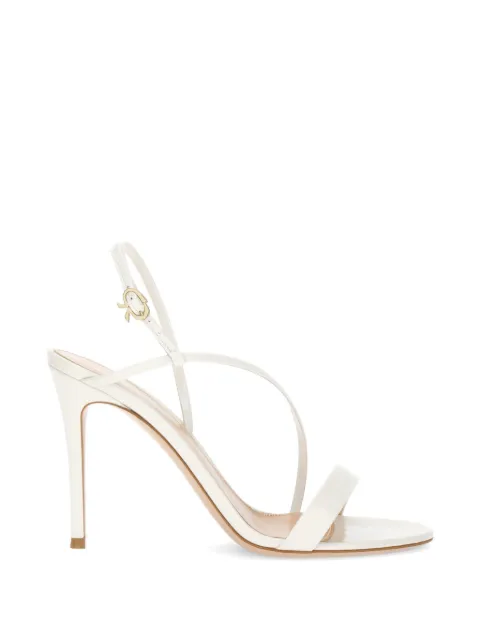 Gianvito Rossi Manhattan 95 leather sandals White G3276995RICNUI