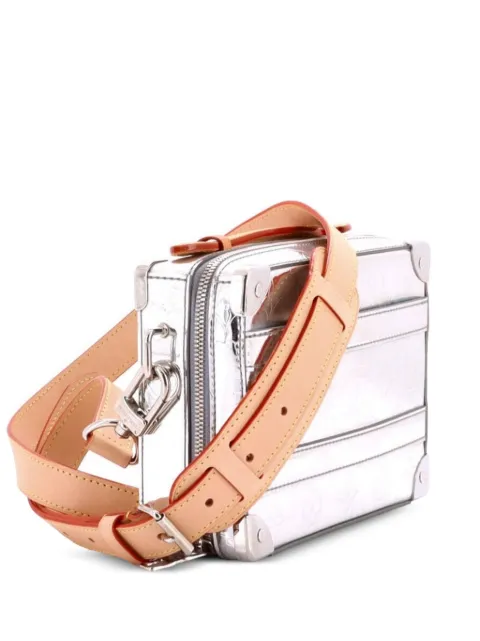 Louis Vuitton Pre-Owned Handle Soft Trunk Bag Monogram Mirror Coated Canvas satchel Silver VKIMUBNIYRNL0J0H