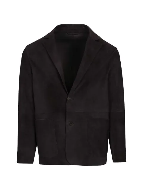 Al Duca D’Aosta 1902 single-breasted suede blazer Blue BRISBANELUX