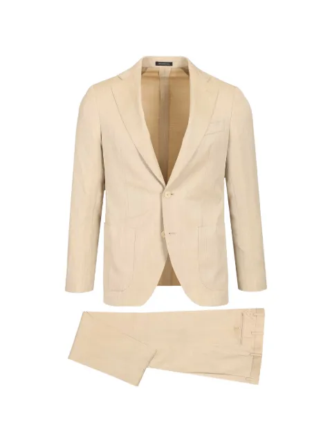 Al Duca D’Aosta 1902 herringbone single-breasted suit Neutrals F741PU0162400