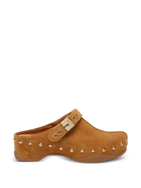 Scholl stud-embellished buckle-fastening clogs Neutrals F32299