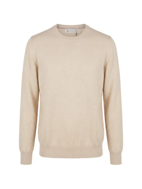 Brunello Cucinelli crew-neck cashmere sweater Neutrals M2200100CFV79
