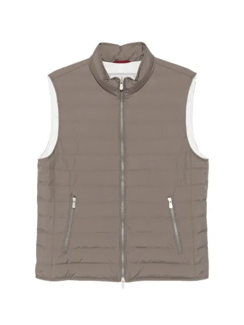 Brunello Cucinelli quilted high-neck gilet Green MV4081797CDX44