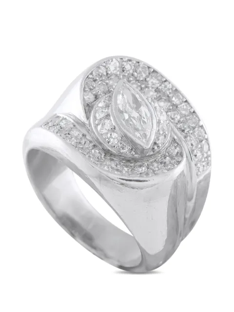 LB Exclusive diamond curved ring Silver MF07050626
