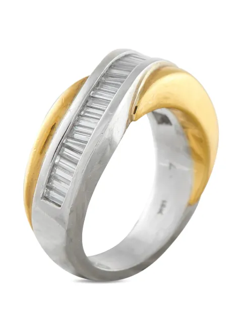 LB Exclusive diamond two-tone ring Silver MF22050626
