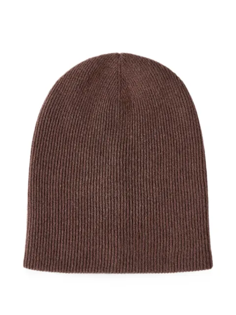 Brunello Cucinelli cashmere English-rib knit beanie Brown M12175479C4211