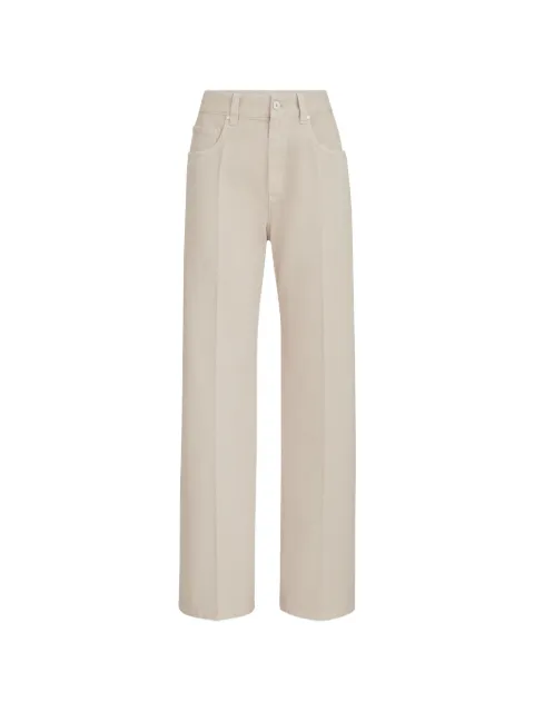 Brunello Cucinelli dyed-denim contemporary loose trousers Neutrals M0H81P5568C2471